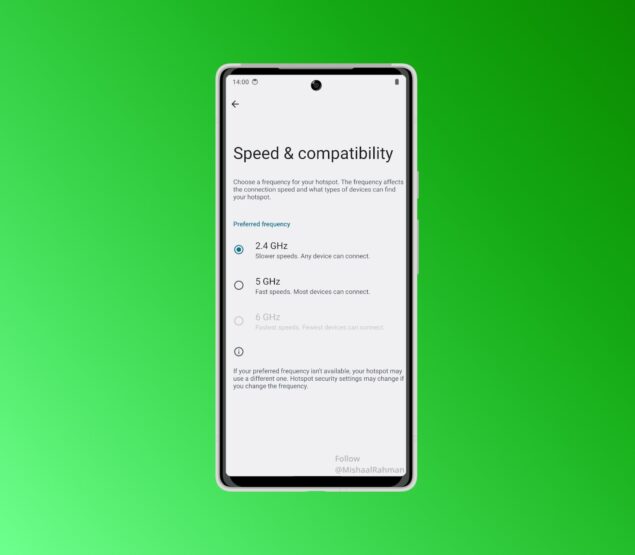 Android 14 Beta 2 Hotspot WiFi