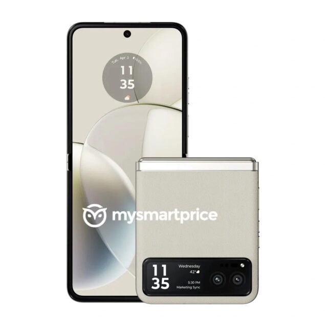 Motorola Razr 40 render cream