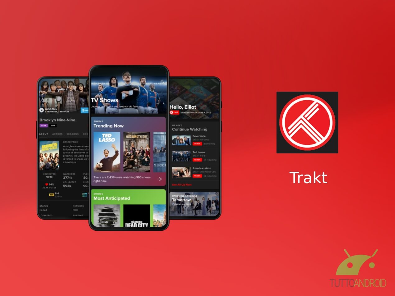 L'app Trakt permette di scoprire e tracciare programmi TV e film
