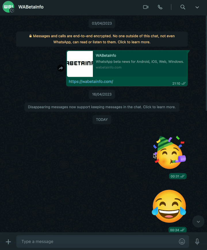 WhatsApp emoji animate Android