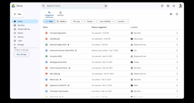 Google Drive nuova homepage