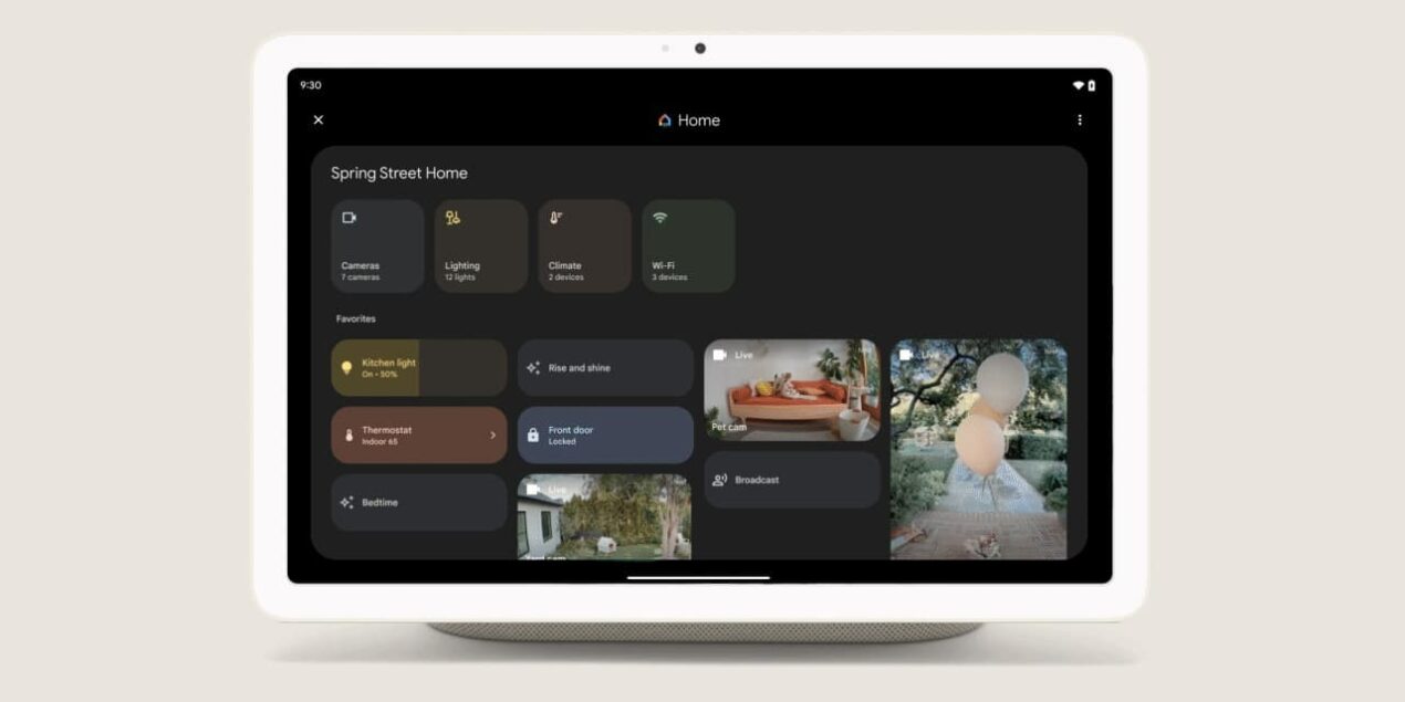 Google rivoluziona l'accesso ai controlli della casa smart con Home Panel