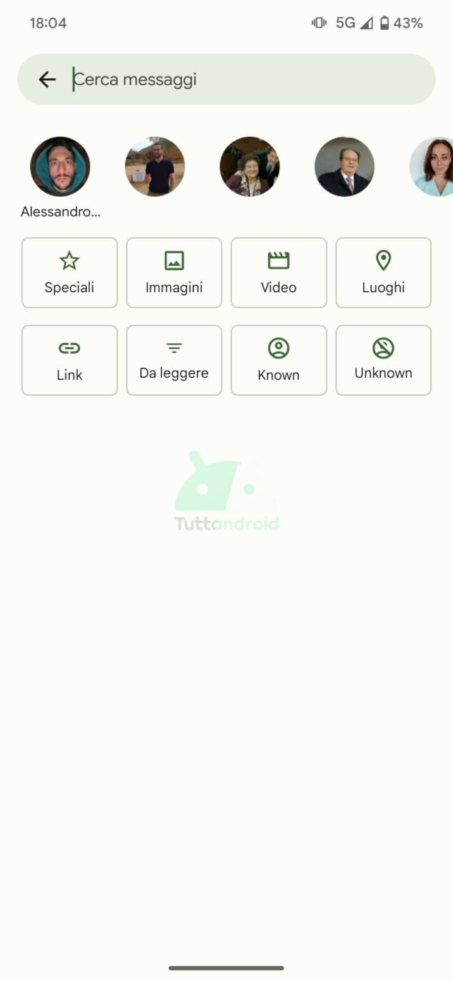 google messaggi nuovo design