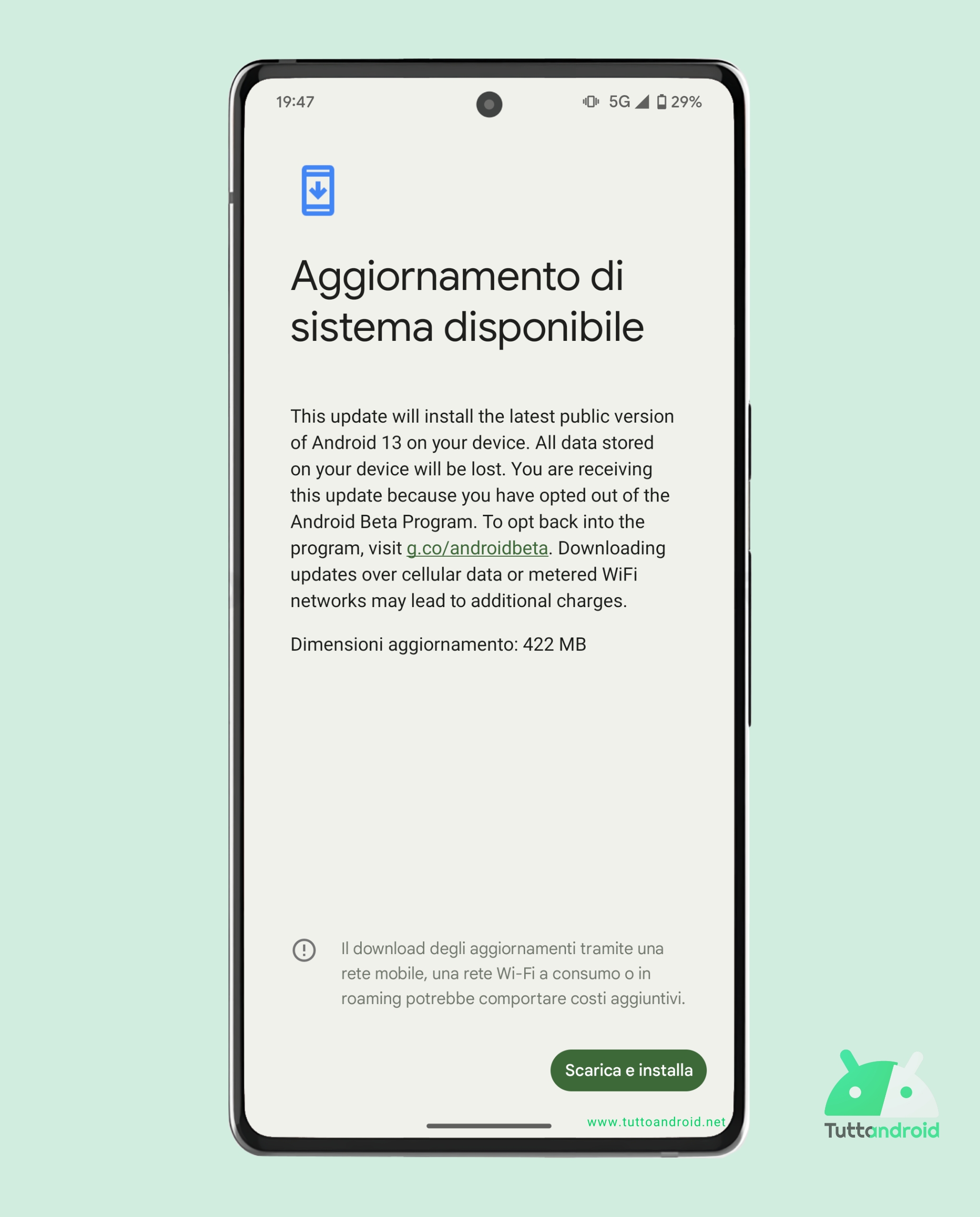 Android 13 QPR3 su Google Pixel 7 Pro