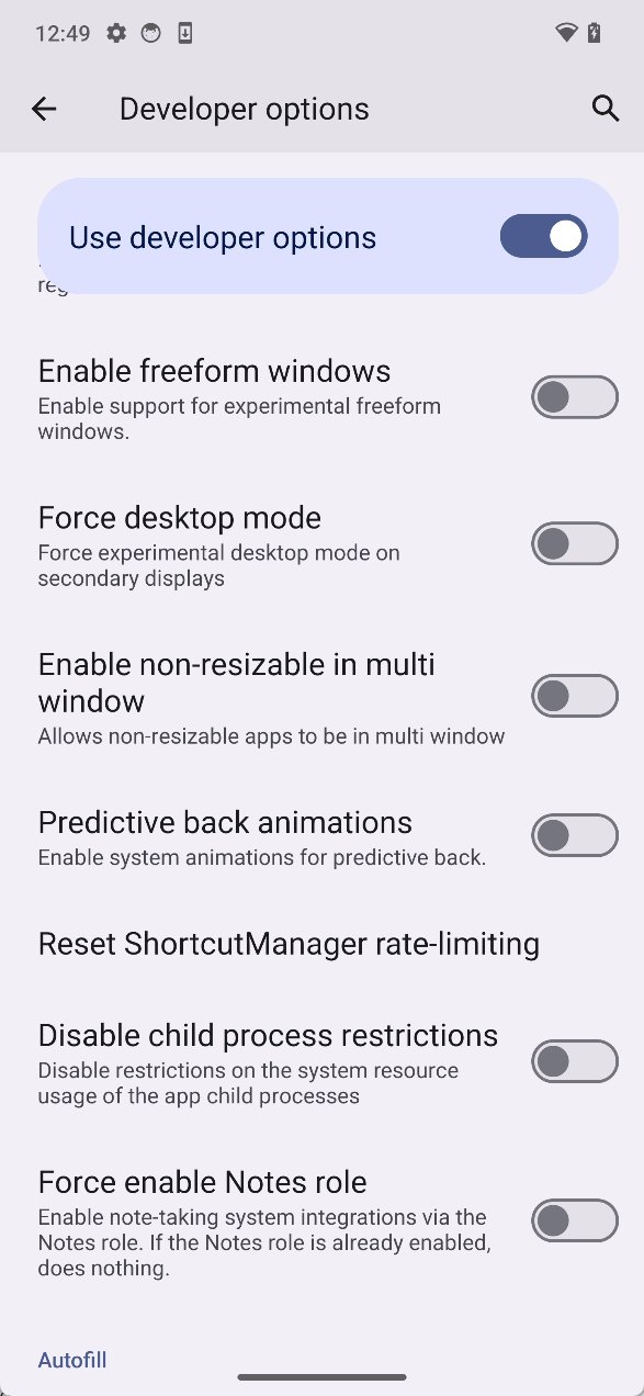 Android 14 beta 3 - Opzione sviluppatore PREDICTIVE BACK