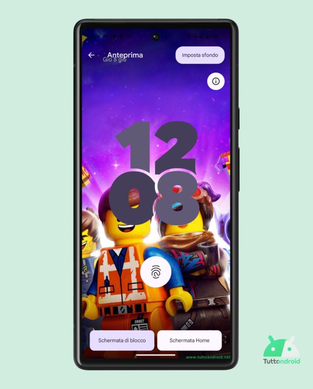 Android 14 beta 3 - Sfondo e stile