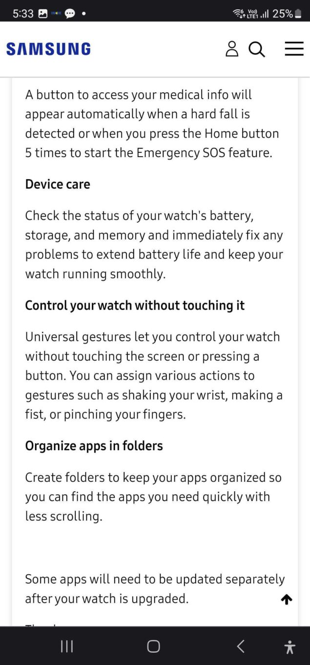novità One UI Watch 5 beta