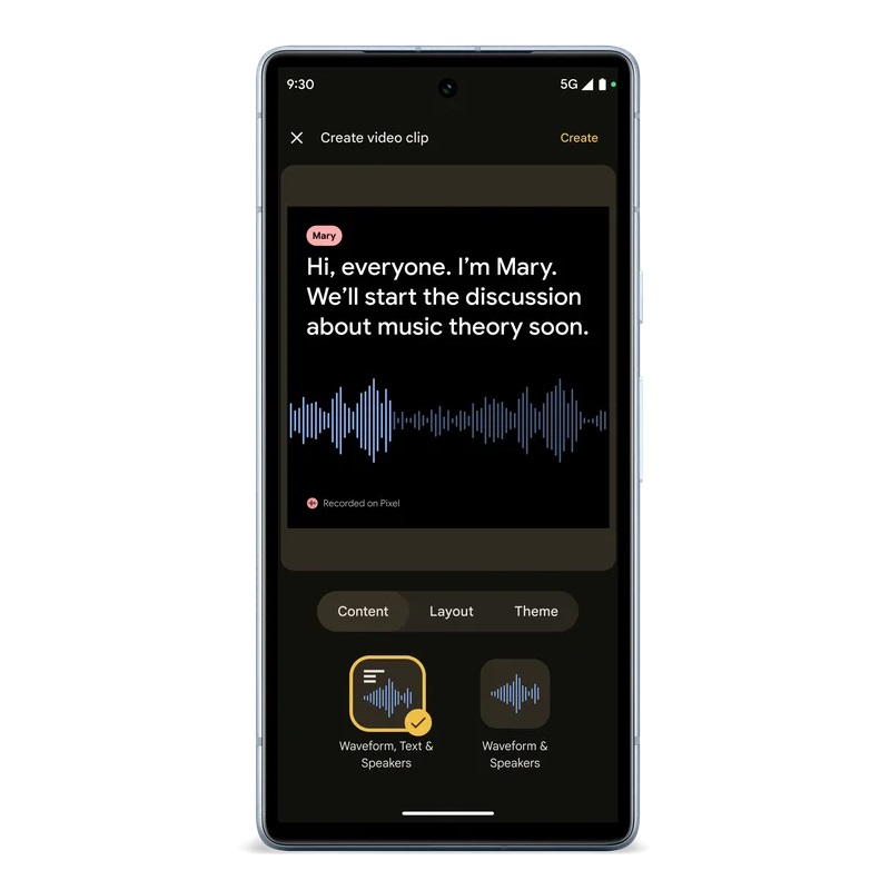 Android 13 QPR3 Pixel Feature Drop giugno 2023 - Google Recorder