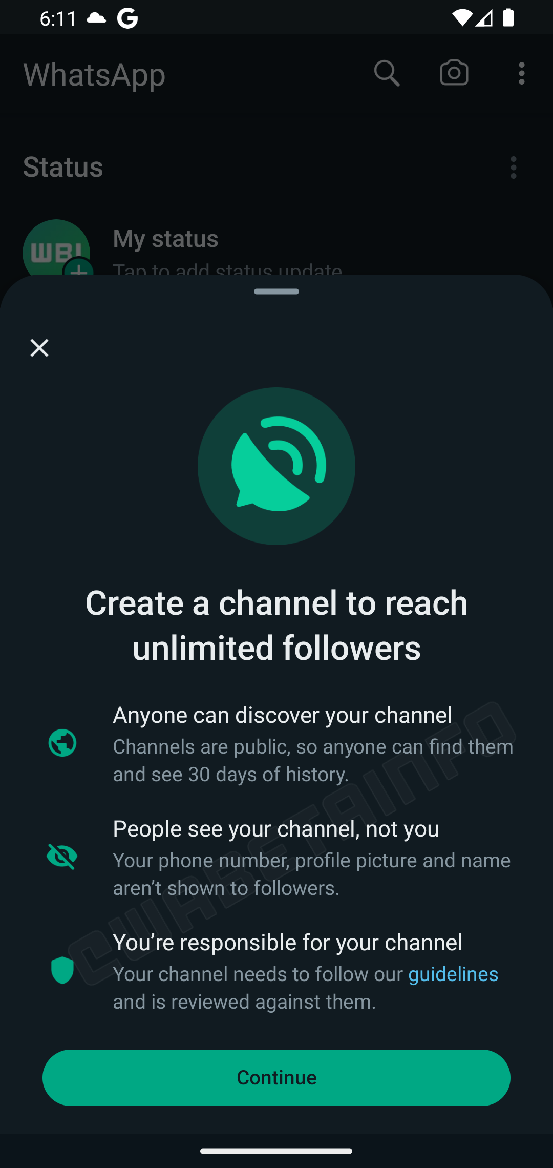 whatsapp beta canali