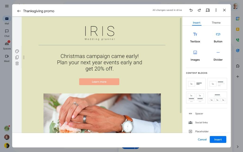 Gmail modelli personalizzati