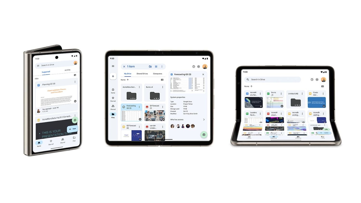 Google Drive smartphone pieghevoli