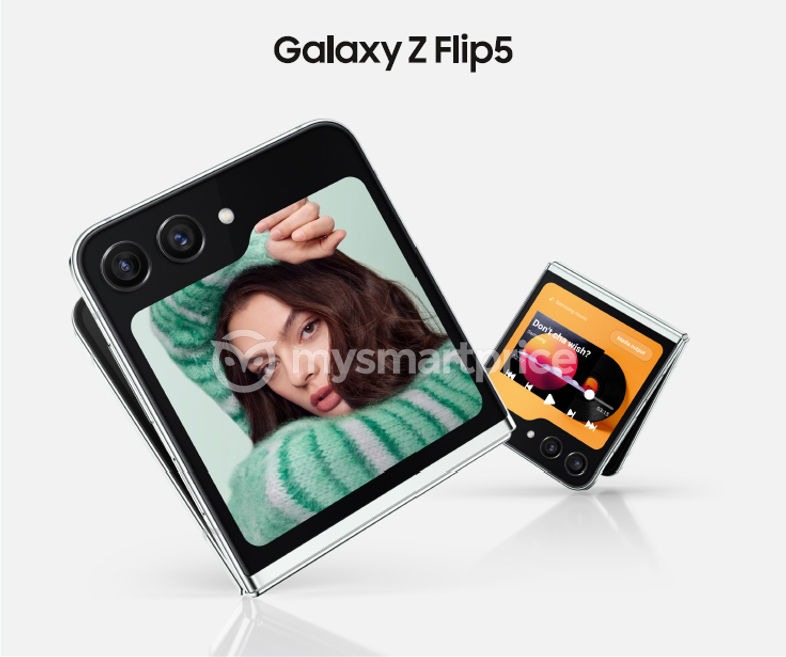 Samsung Galaxy Z Flip5 render stampa leak
