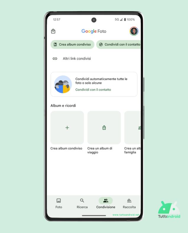L'interfaccia "attuale" dell'app Google Foto