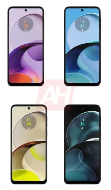 Moto G14 render leak