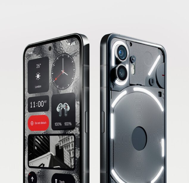 I widget della Nothing OS 2.0 su Nothing Phone (2)