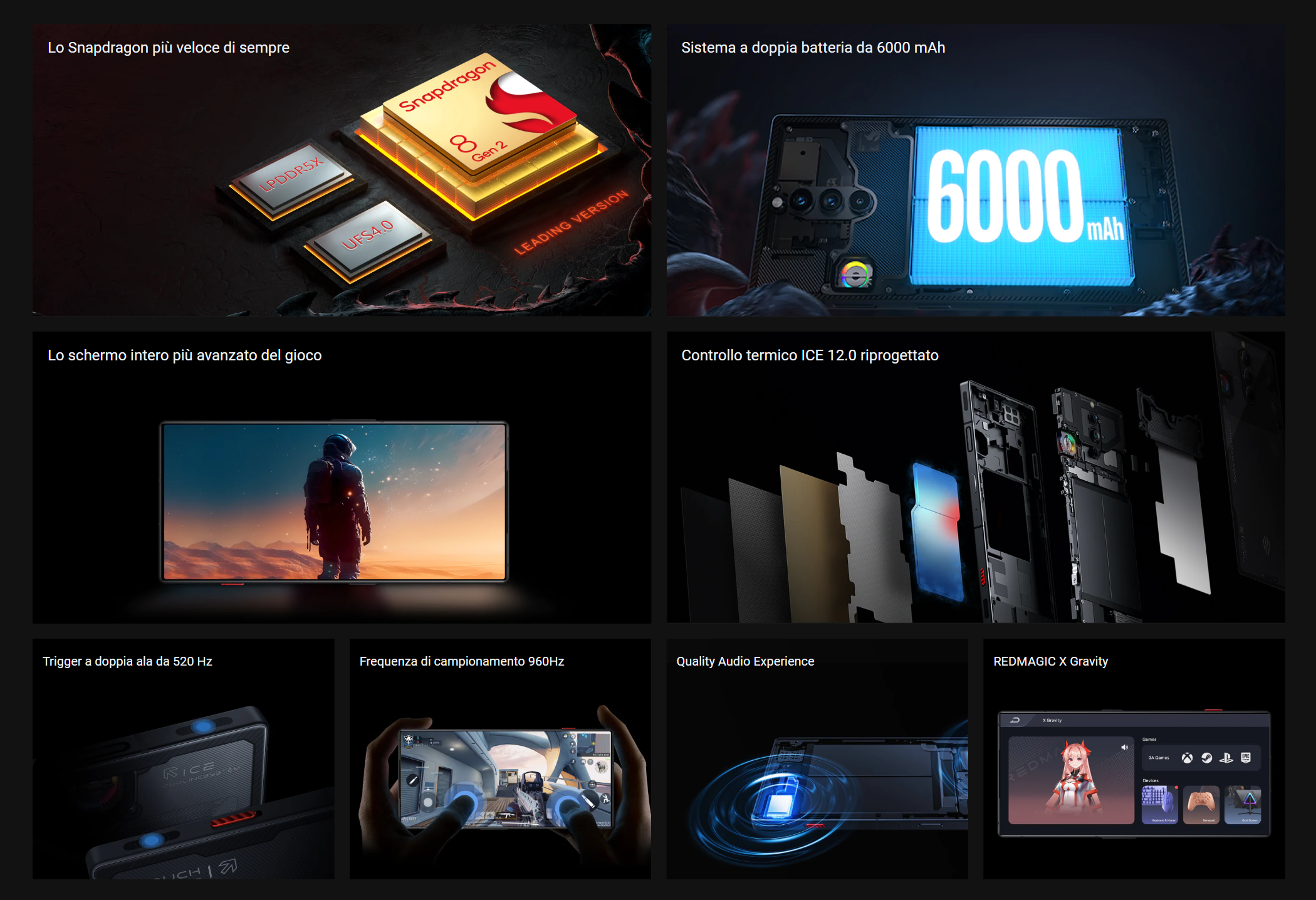 REDMAGIC 8S Pro IT Highlights Specifiche