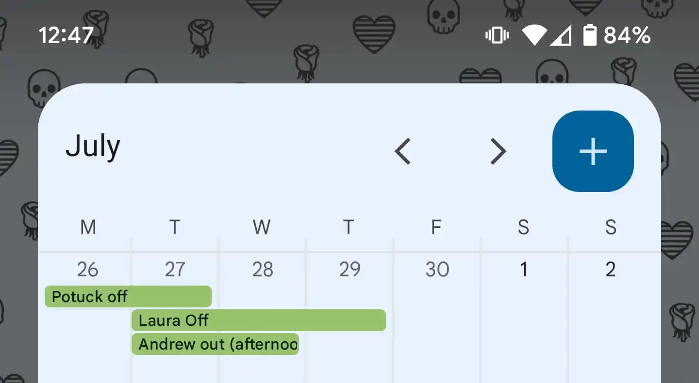 Adesso i widget in Material You di Google Calendar sono ufficiali