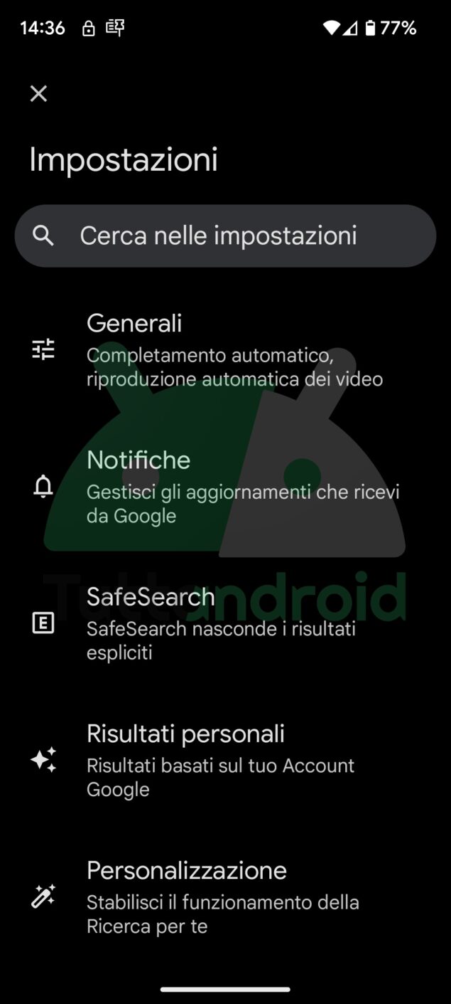 Google Discover rimozione scheda