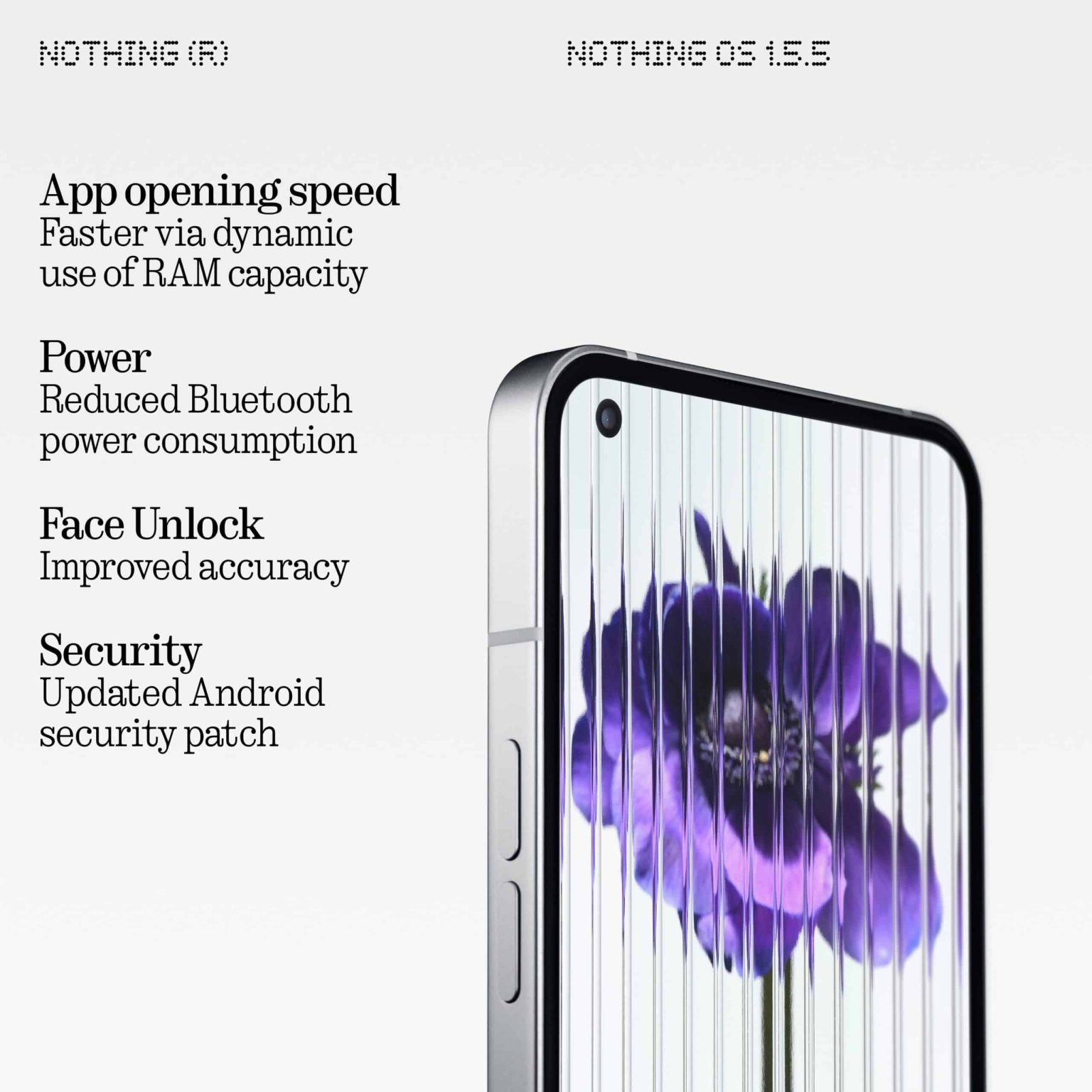 aggiornamento Nothing OS 1.5.5 Nothing Phone (1)