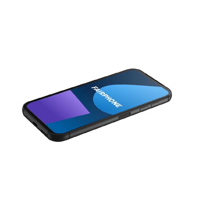 Fairphone 5 Matte Black - fronte/taglio