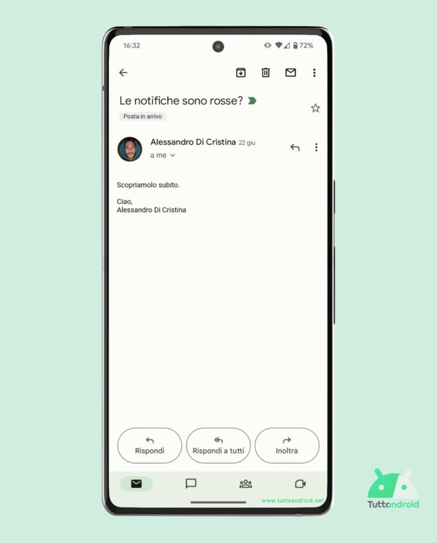 Gmail per Android - Traduzione mail