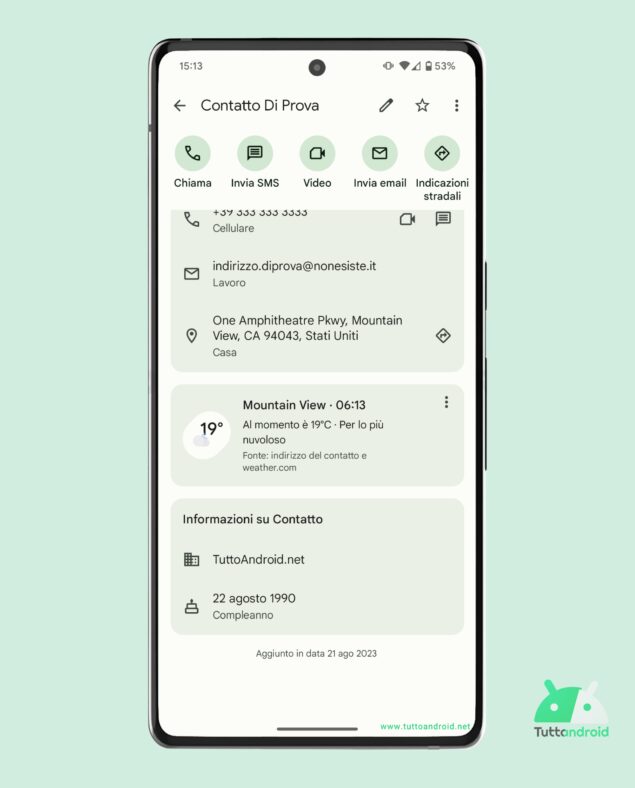 Google Contatti - nuova interfaccia