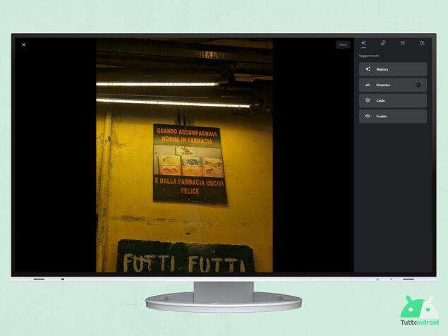 Google Foto Web - nuovo editor
