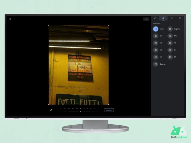 Google Foto Web - nuovo editor