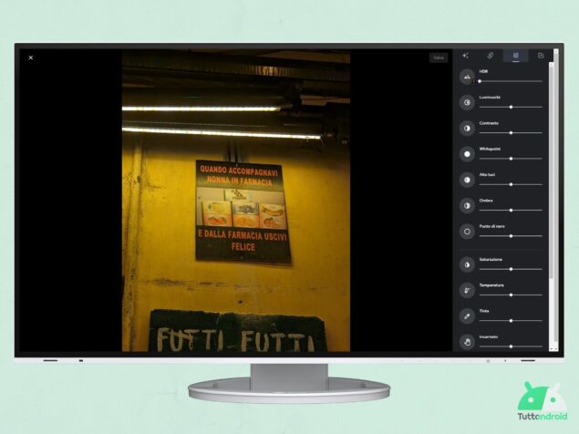 Google Foto Web - nuovo editor