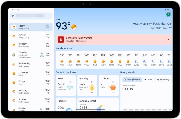 Google Meteo nuovo design 3