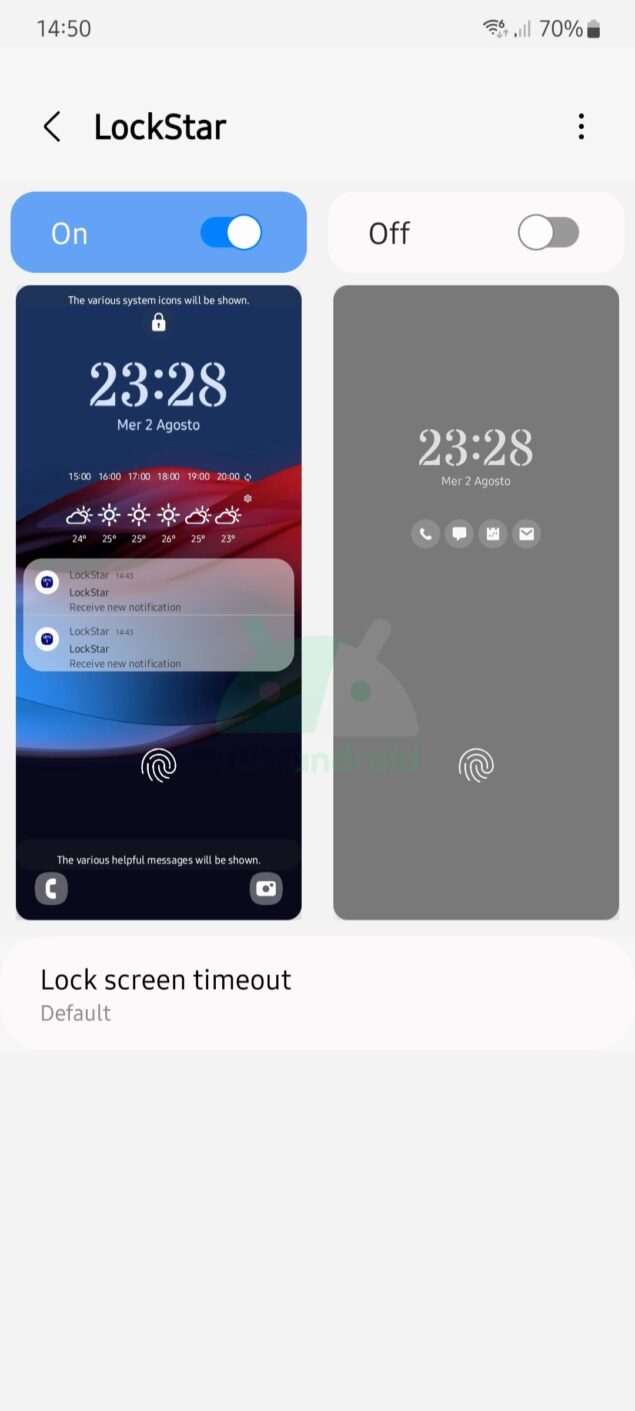 come mettere widget sulla schermata di blocco Samsung