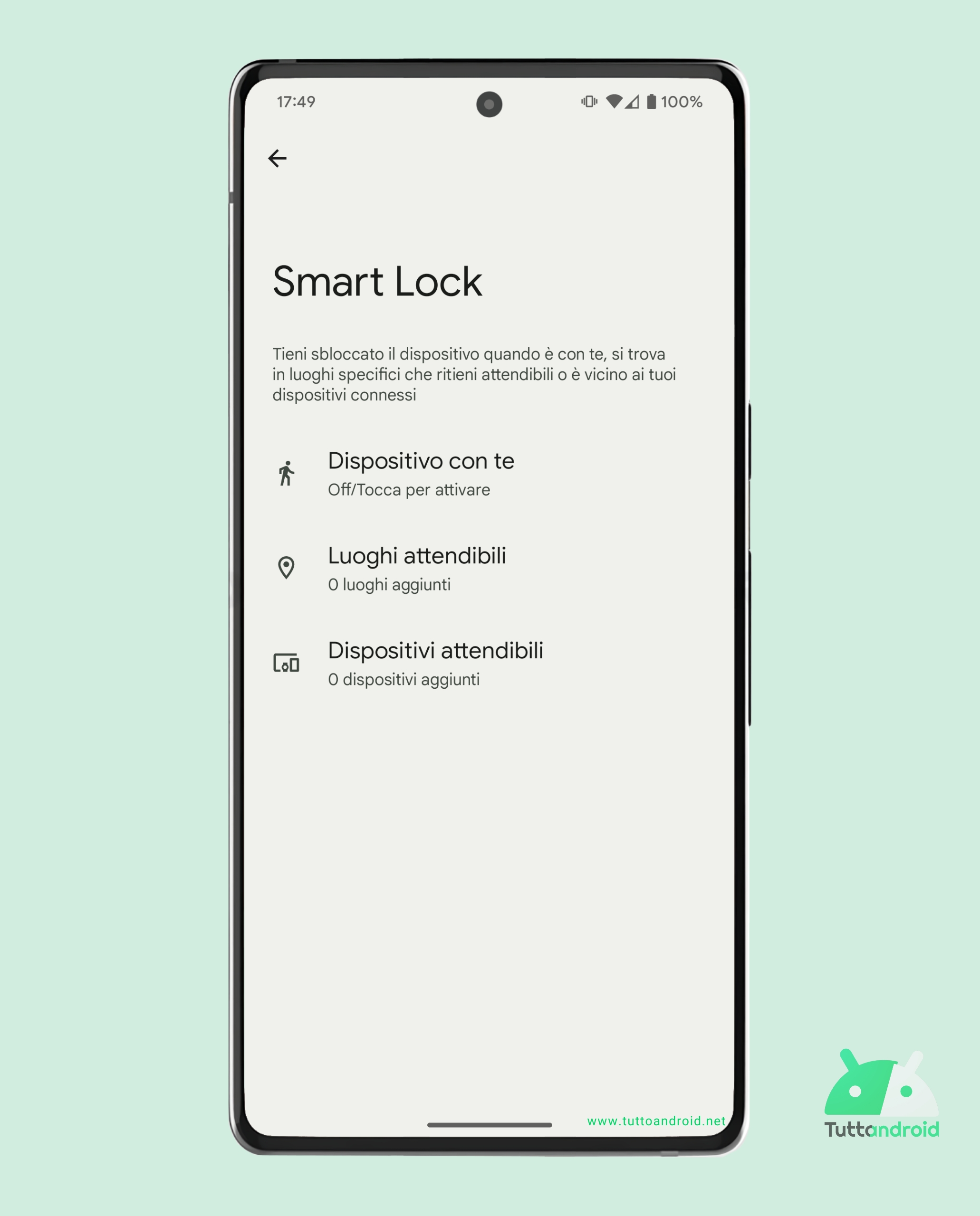 Smart Lock su Android 13