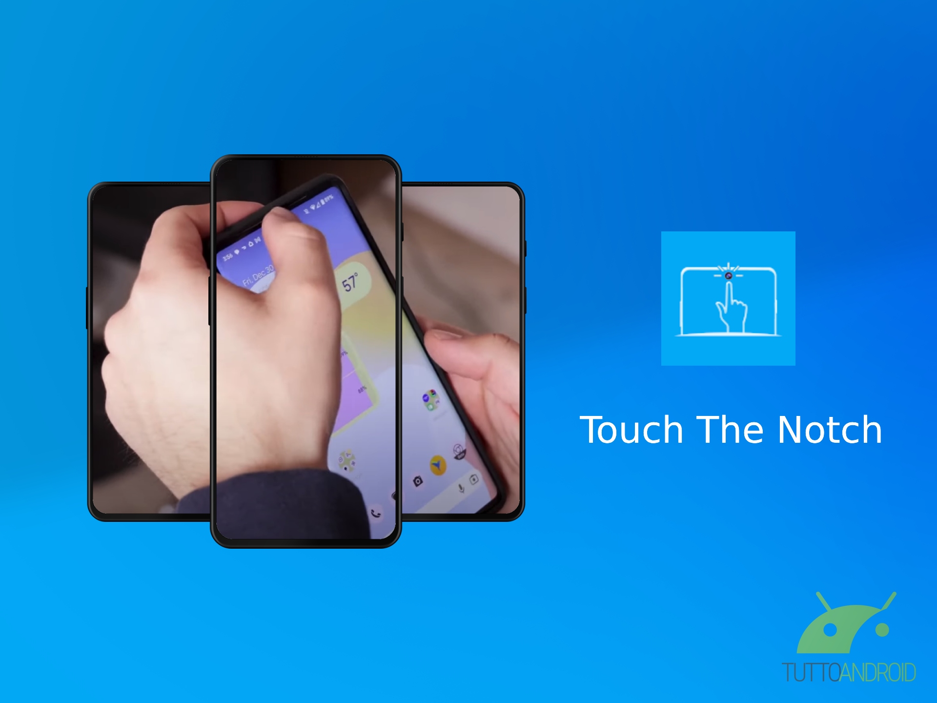 Touch The Notch trasforma la fotocamera selfie in un pulsante multifunzione