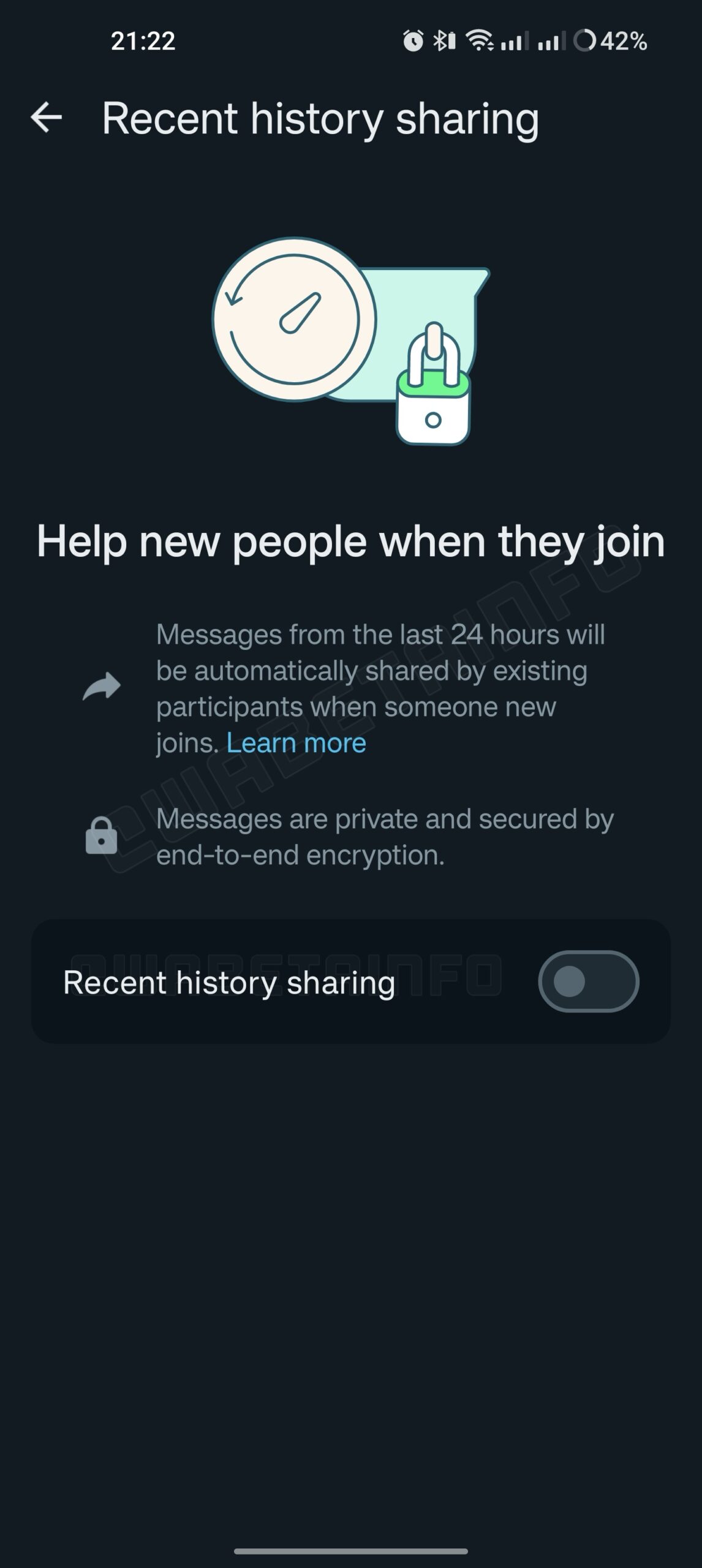 WhatsApp beta condivisione ultimi messaggi chat gruppo