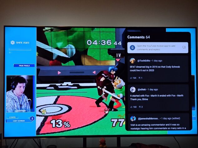YouTube nuova sezione commenti Android TV 2
