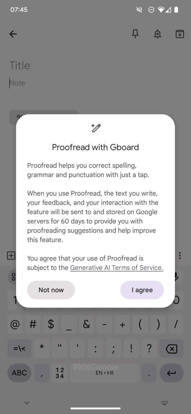 Gboard correzioni AI
