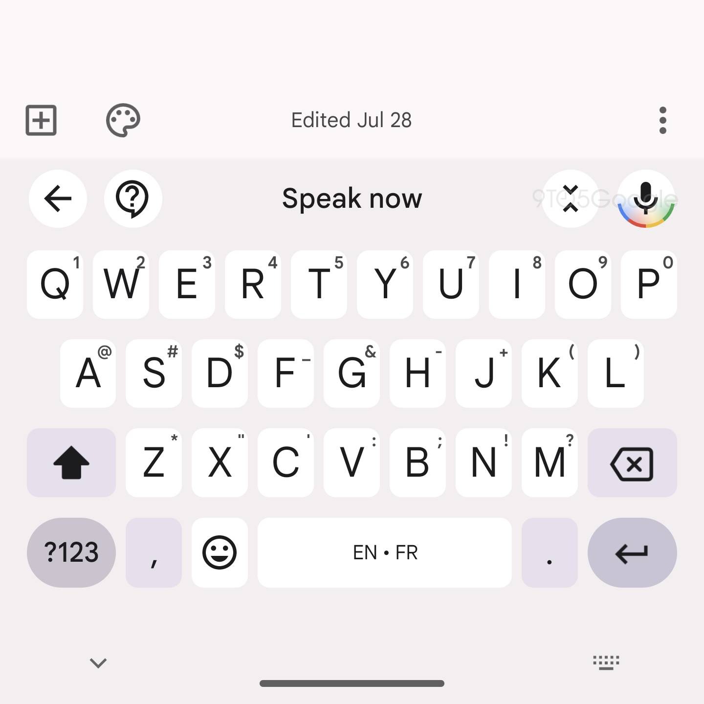 Gboard nuova barra digitazione vocale
