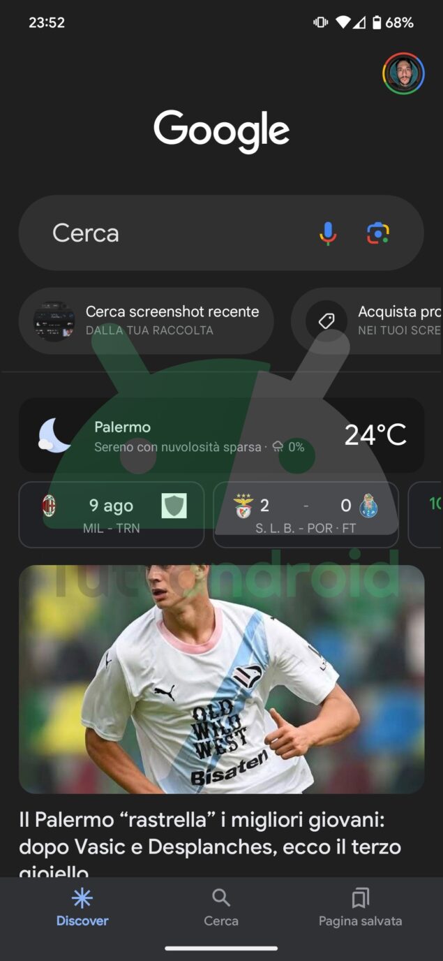 Google Discover meteo