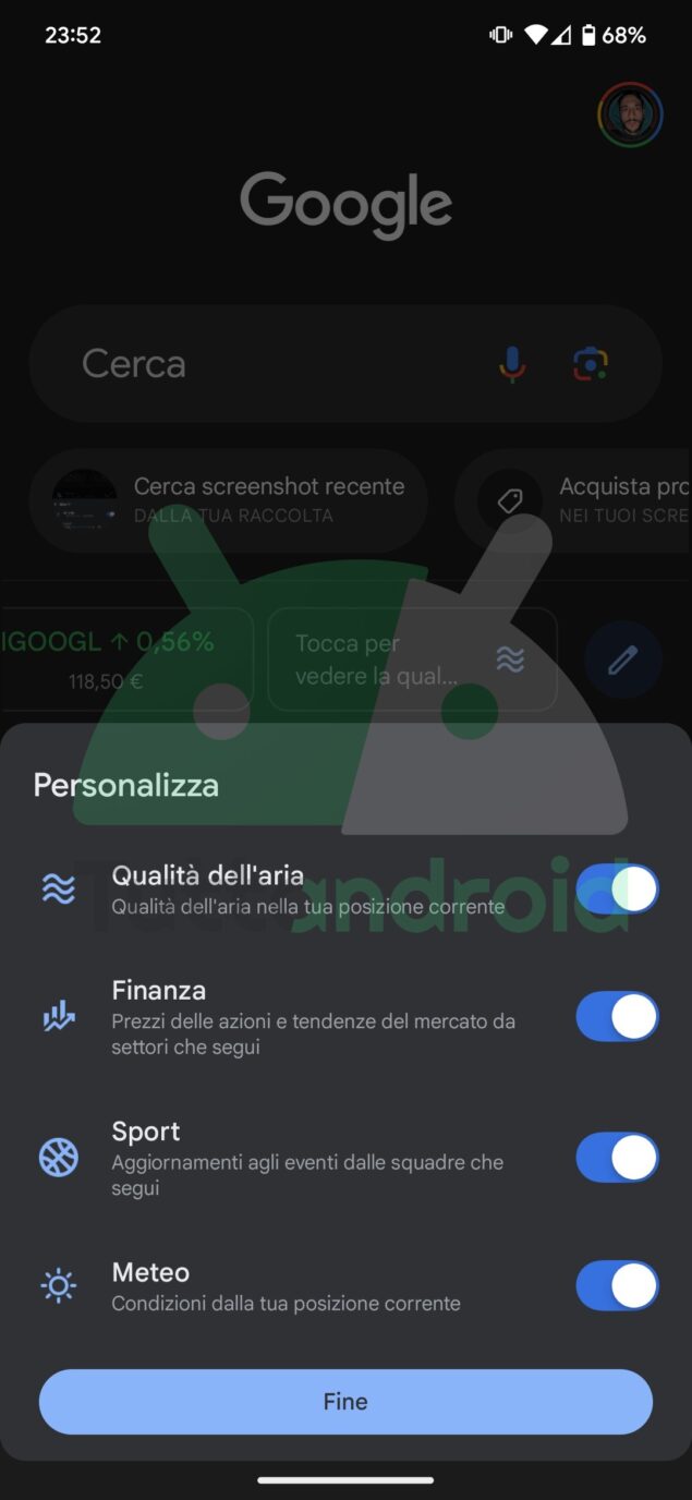 Google Discover qualità aria