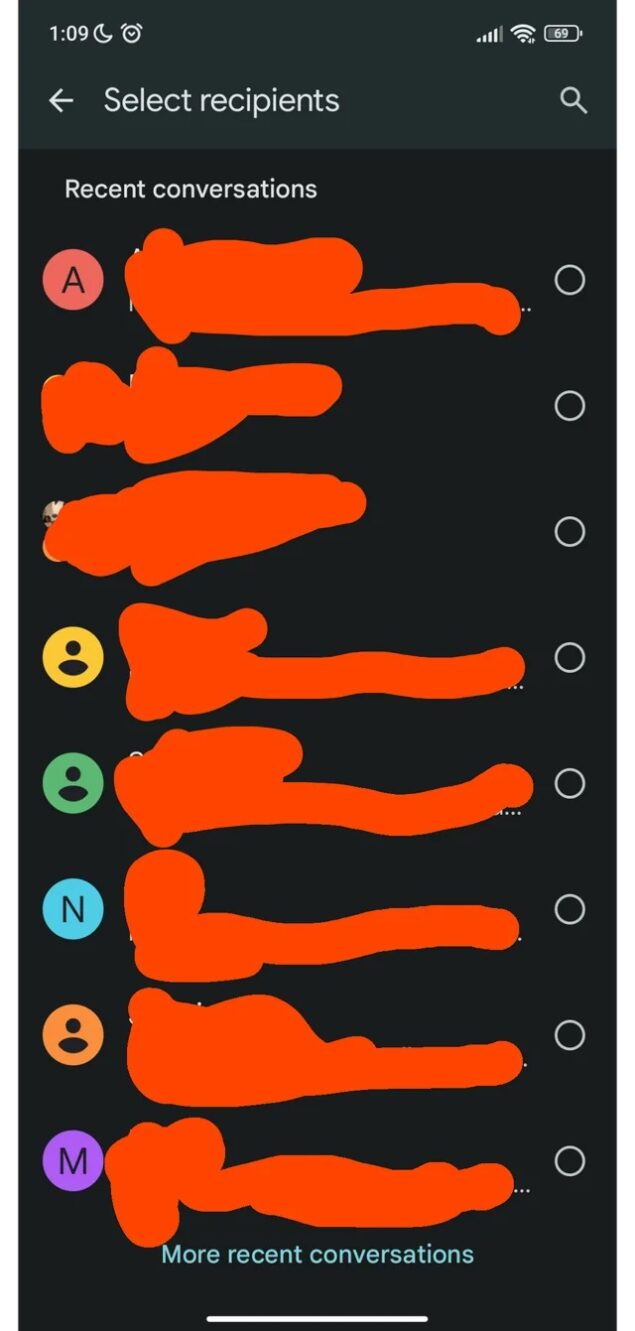 Google Messaggi invio multiplo leak 1