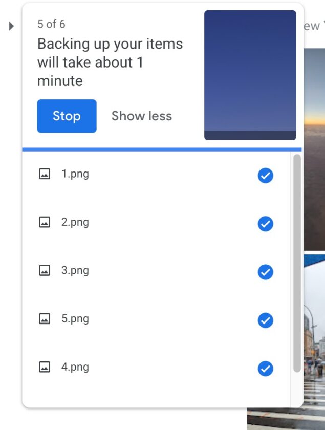 Google Foto web interfaccia caricamento