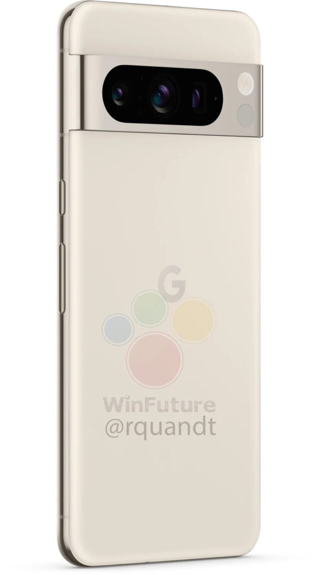 Google Pixel 8 Pro render leak in colorazione Porcelain