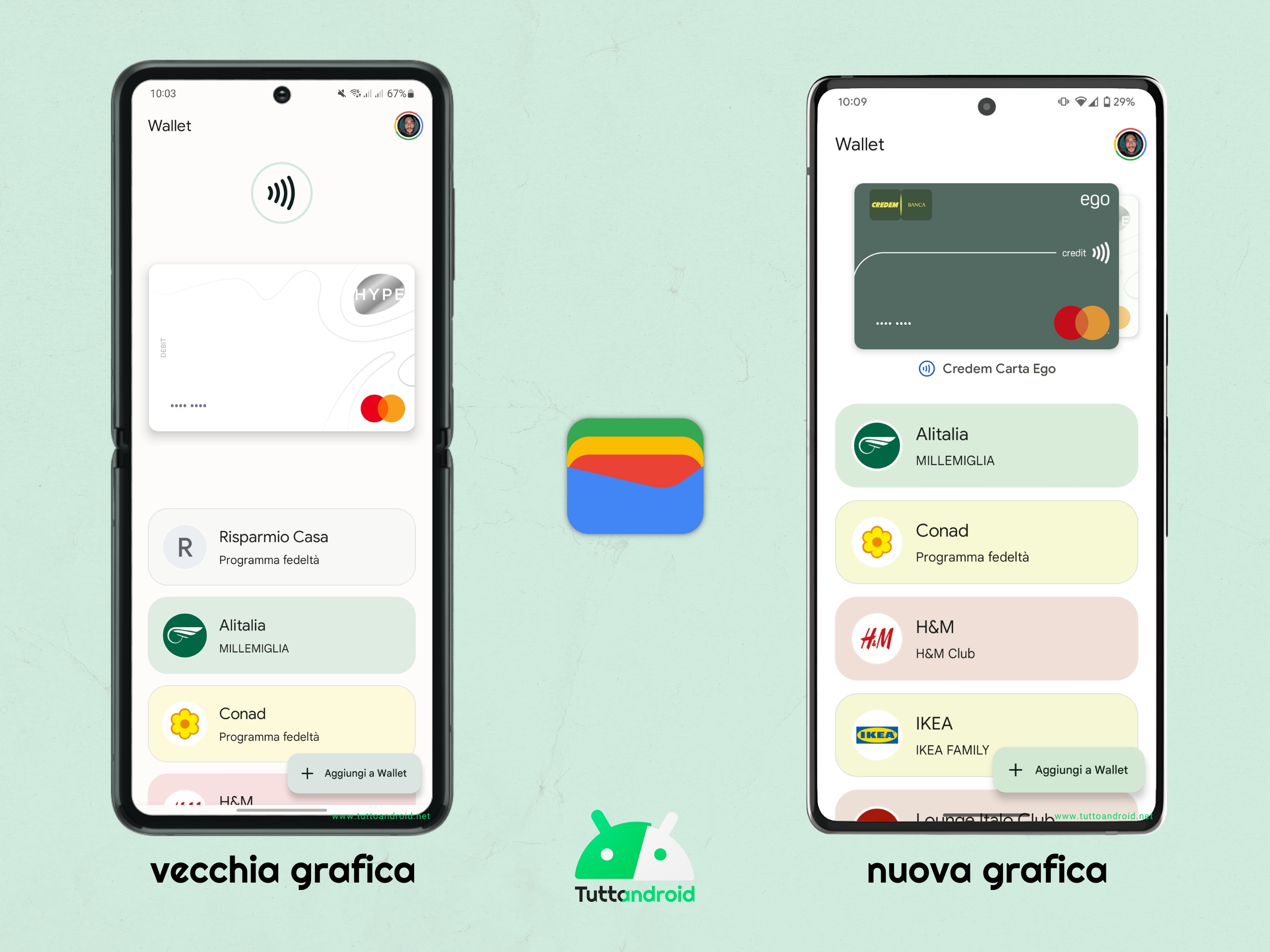 Google Wallet nuova UI