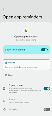 google play store Open App Reminders