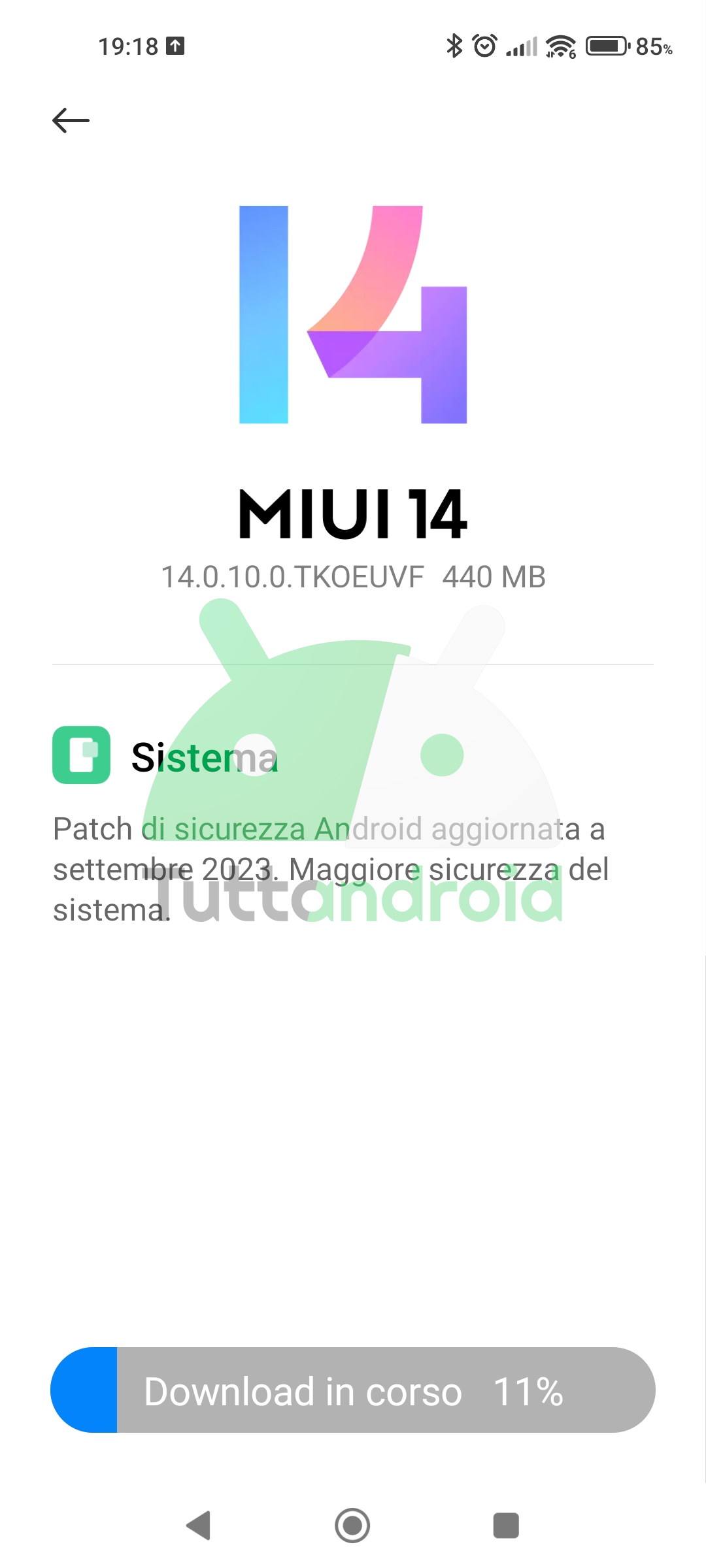 Xiaomi 11 Lite 5G NE - patch settembre 2023