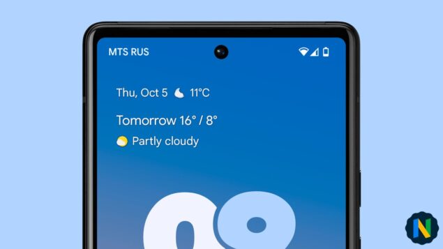 Android 14 QPR1 beta 2 - previsioni domani widget at a glance