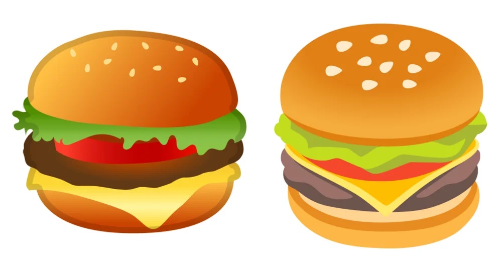 Emoji cheeseburger corretta con Android 8.1 Oreo