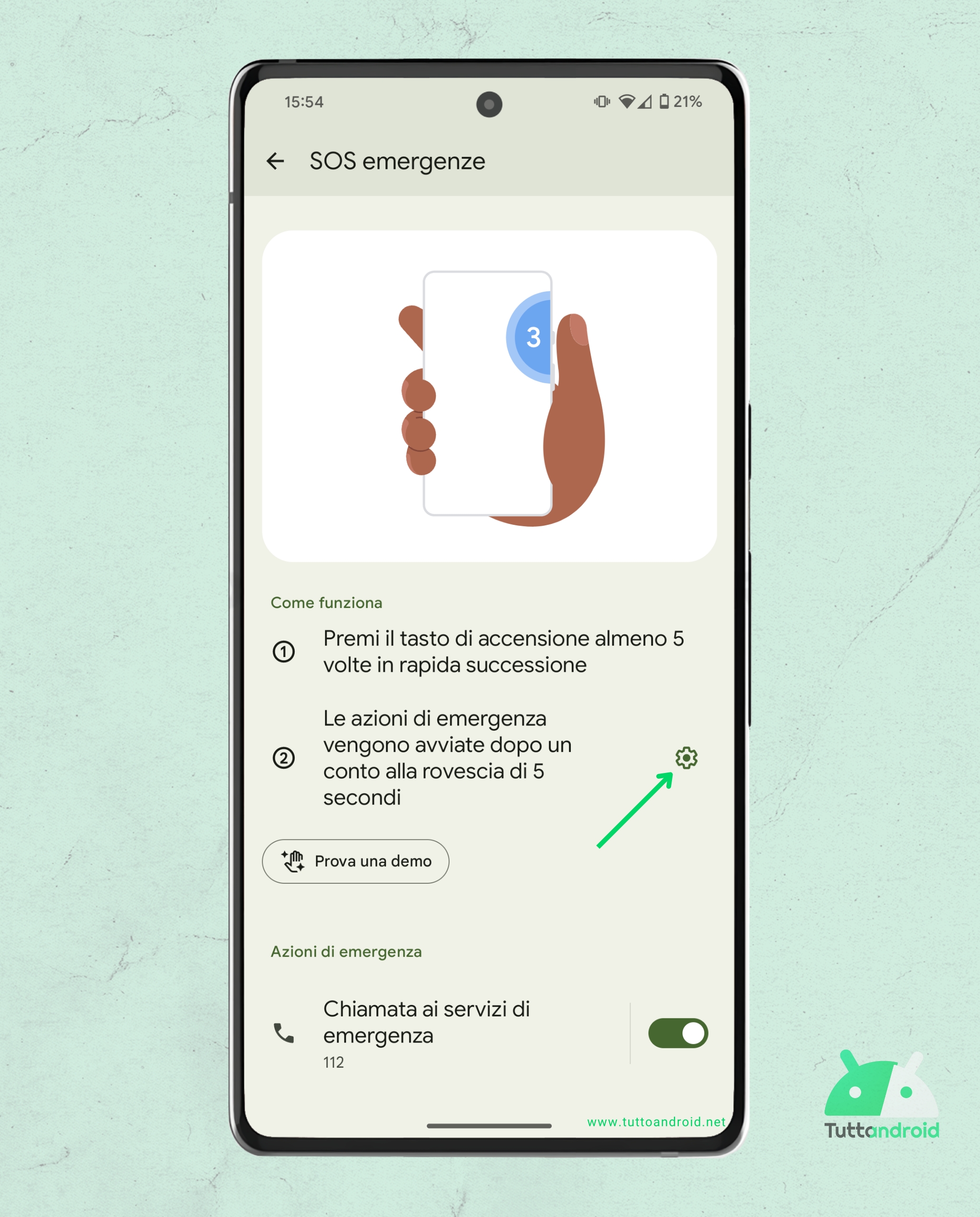 Emergenze personali - cambio avvio SOS emergenze
