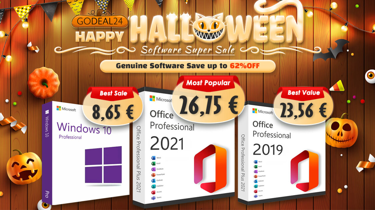 Happy Halloween, con Godeal24 Office e Windows sono quasi regalati