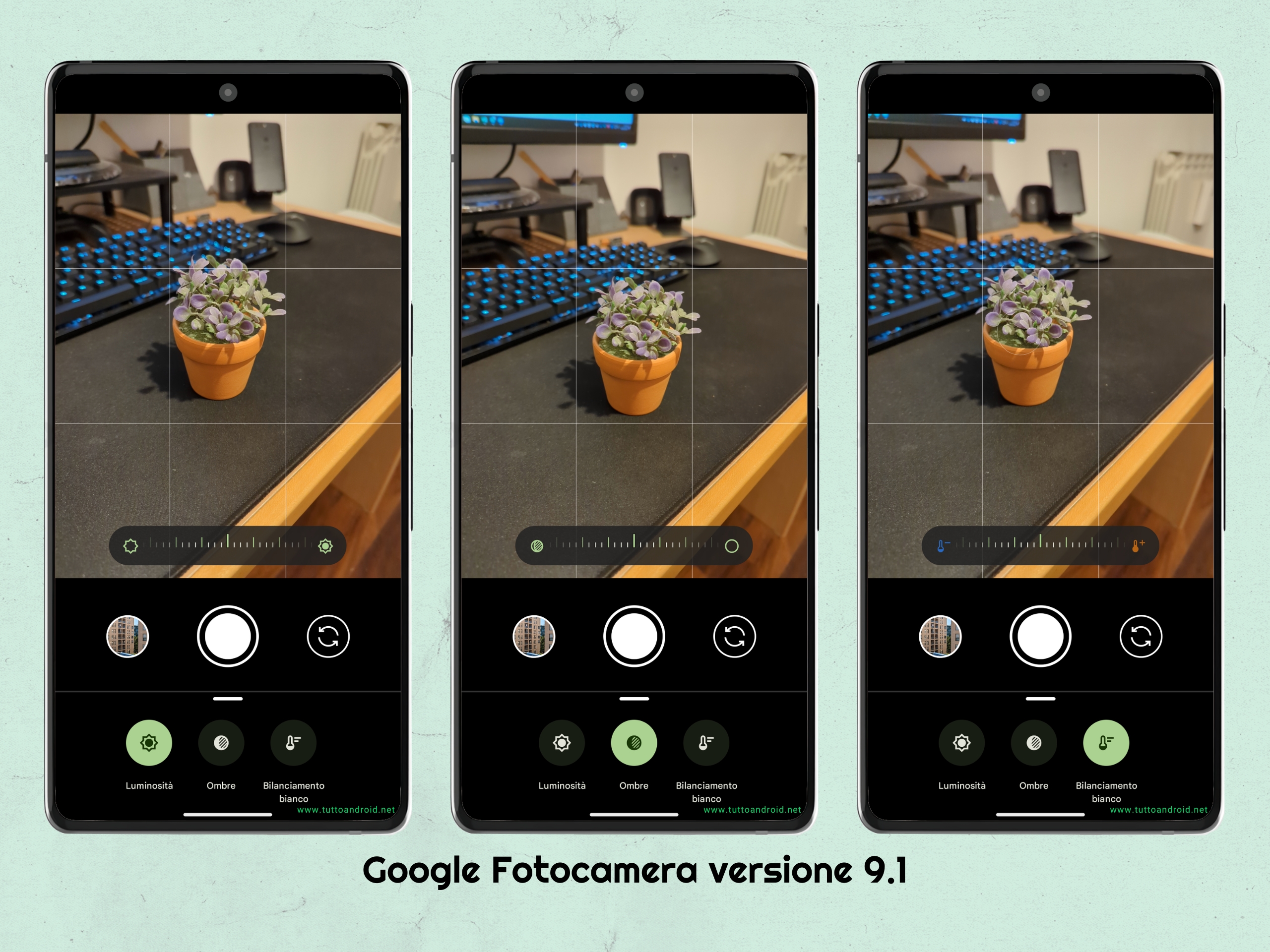 Google Fotocamera versione 9.1 - Controlli